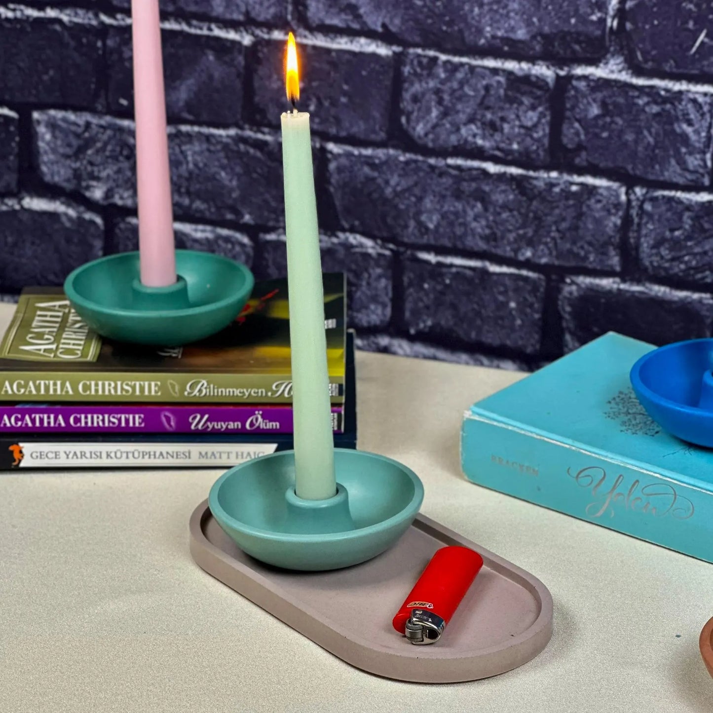 Candlestick Holder | Modern Handmade Concrete Design | Minimalist Taper Candle Holder | Wedding Decor & Centerpiece