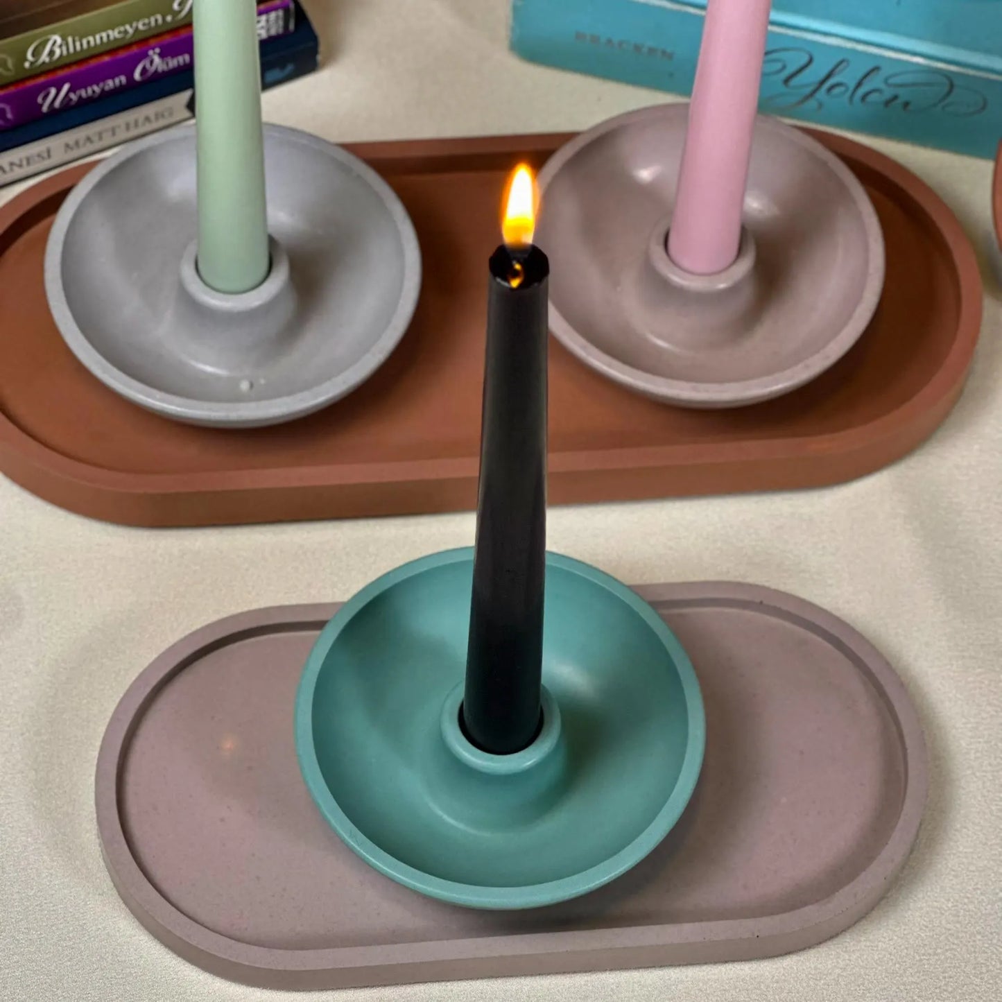 Candlestick Holder | Modern Handmade Concrete Design | Minimalist Taper Candle Holder | Wedding Decor & Centerpiece
