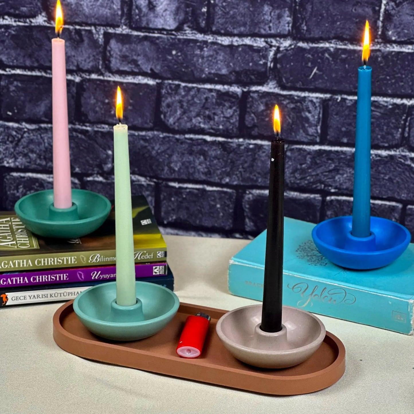 Candlestick Holder | Modern Handmade Concrete Design | Minimalist Taper Candle Holder | Wedding Decor & Centerpiece