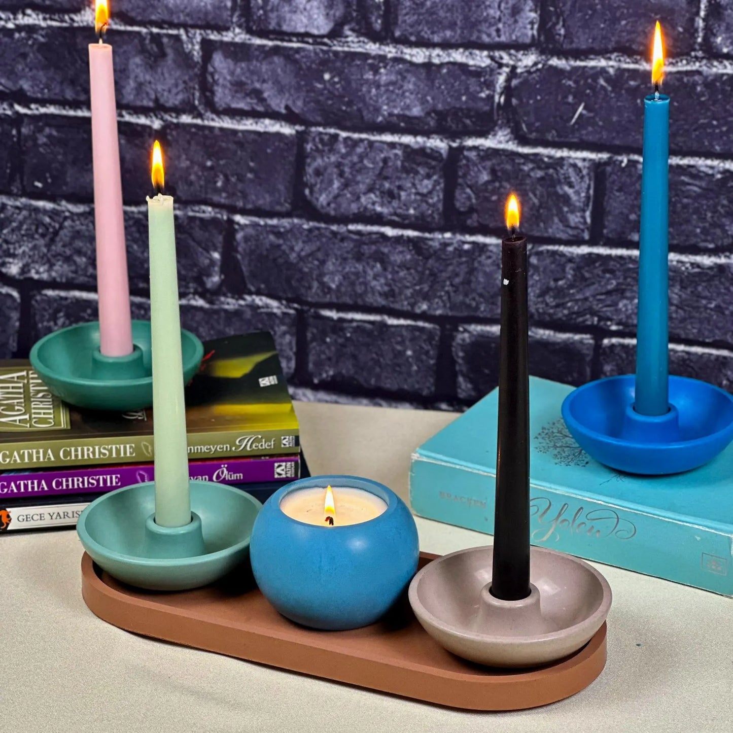 Candlestick Holder | Modern Handmade Concrete Design | Minimalist Taper Candle Holder | Wedding Decor & Centerpiece