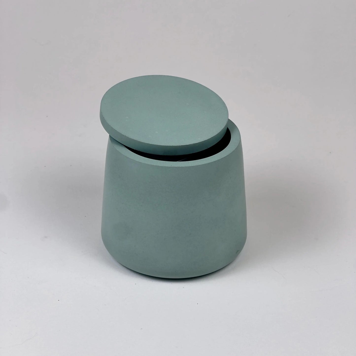 Concrete Jar Candle Vessel - Empty | Handmade Stylish Trinket Storage with Lid | Modern Home Decor | Unique Mother's day Gift