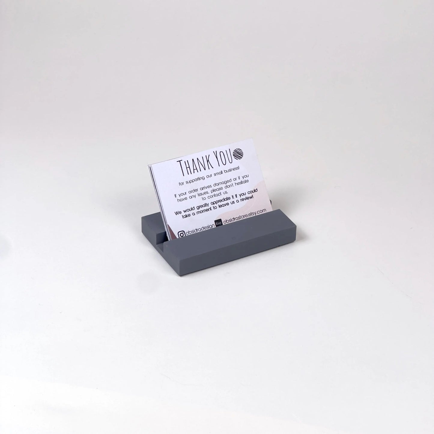 Concrete Business Card Holder, Handmade Modern Desk Organizer for Professional Networking, Thoughtful Gift for Business Owners