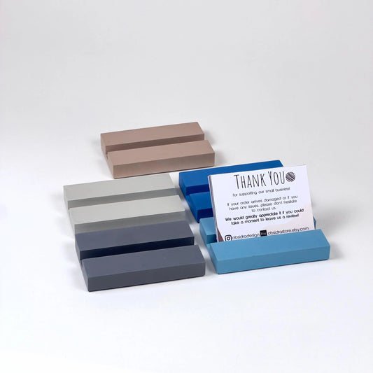 Concrete Business Card Holder, Handmade Modern Desk Organizer for Professional Networking, Thoughtful Gift for Business Owners